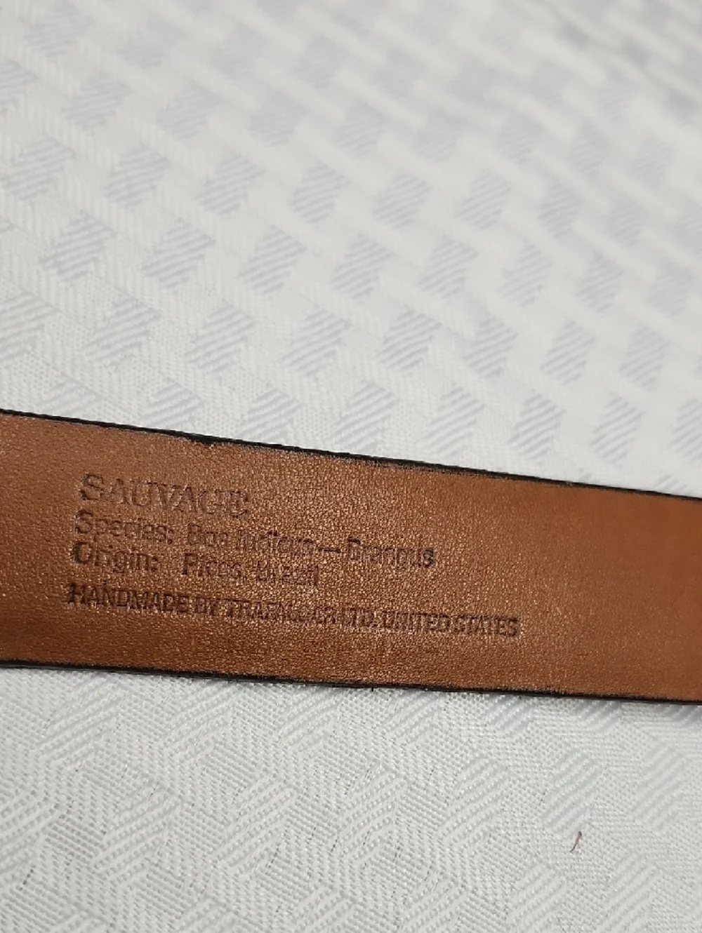 TRAFALGAR Brown Leather Belt Silver Buckle